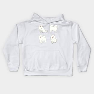 samoyed dog pack Kids Hoodie